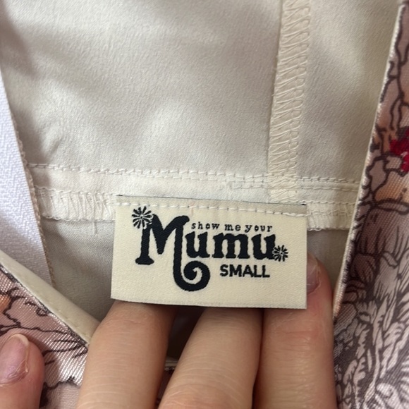 Show Me Your Mumu Dress Floral Tiered Maxi Pink size Small - Picture 12 of 13